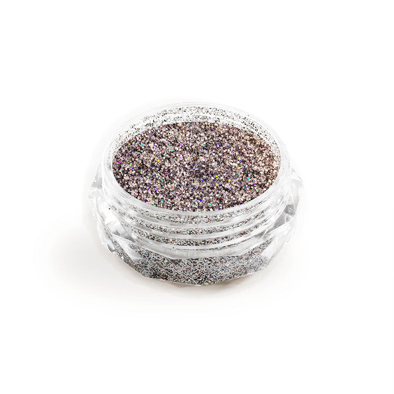 Pluhur glitter për thonjtë i argjendtë