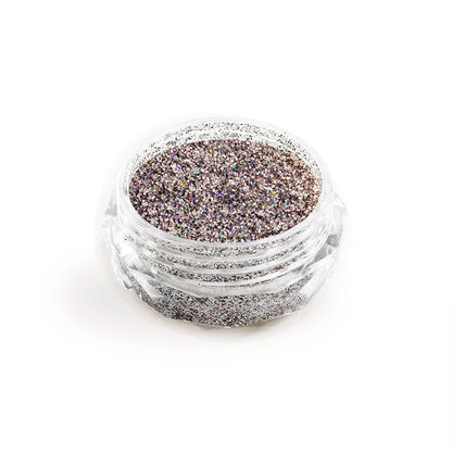 Pluhur glitter për thonjtë i argjendtë